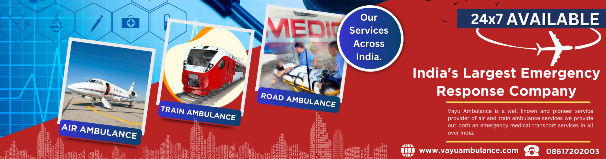Get Vayu Road Ambulance Services in Rajendra Naga with All Medical Facilities 